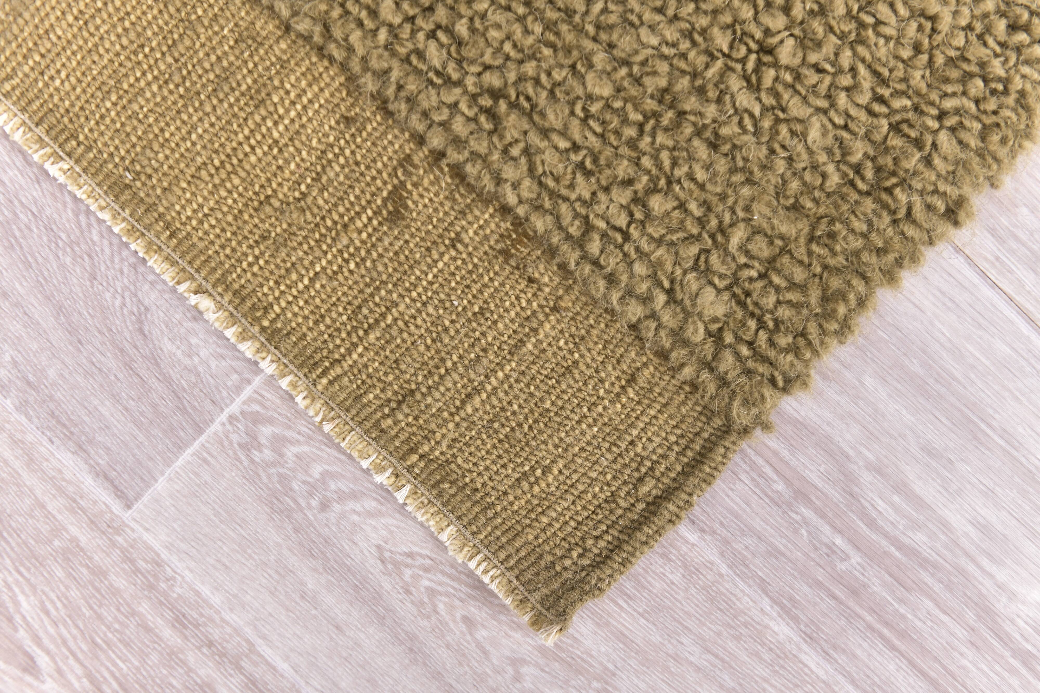 Green Moroccan Berber Area Rug 132x222Cm SK 240774