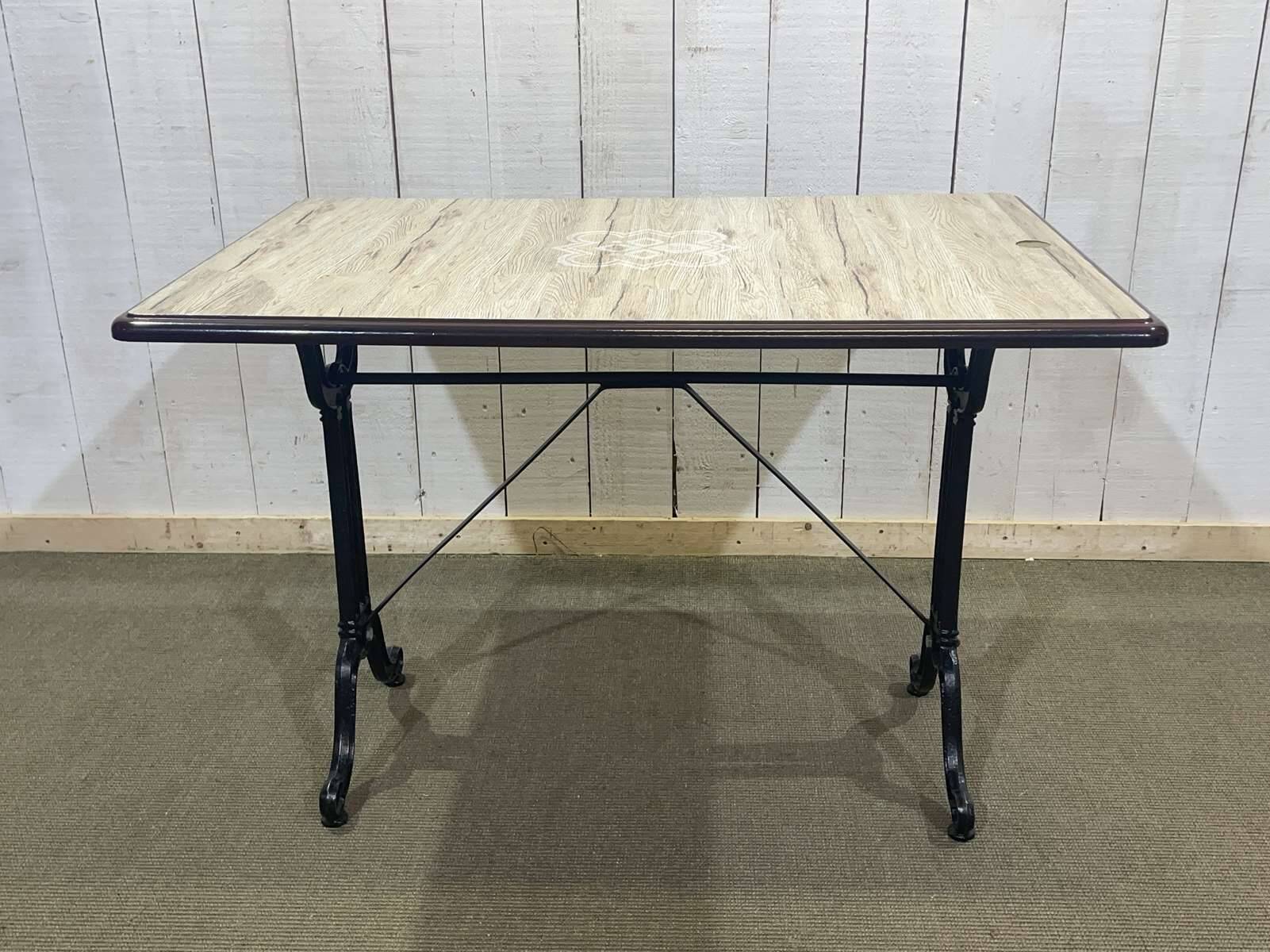 Bistro table - modern work, cast iron base