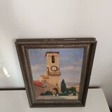 Landscape painting representing the south of France signed M. André