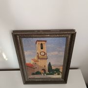 Landscape painting representing the south of France signed M. André