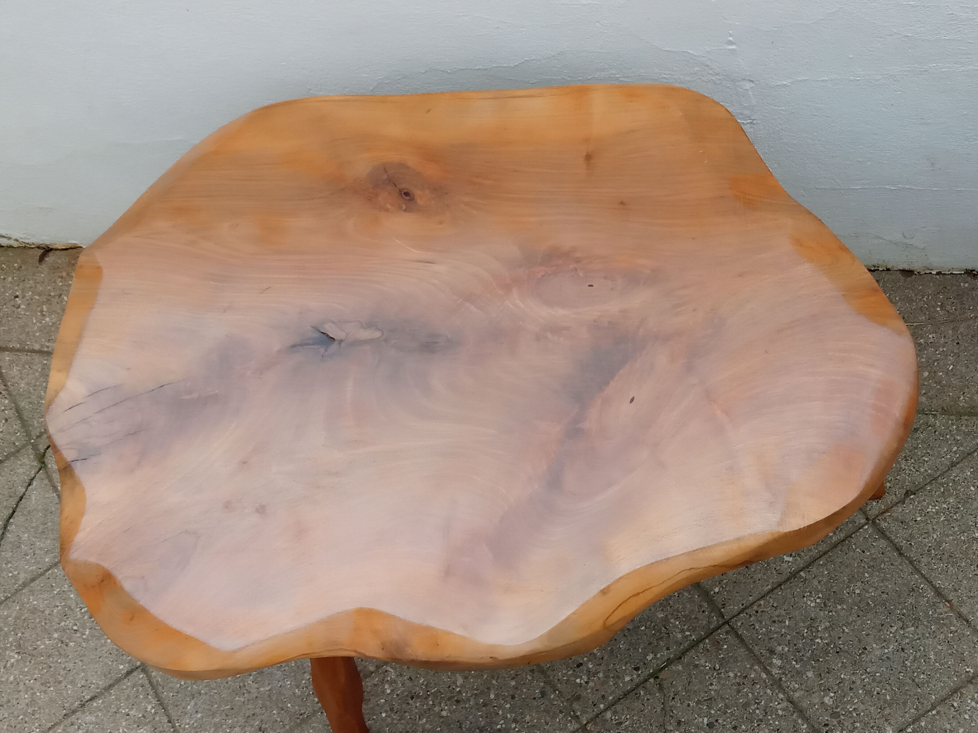 Brutalist olive coffee table 60s