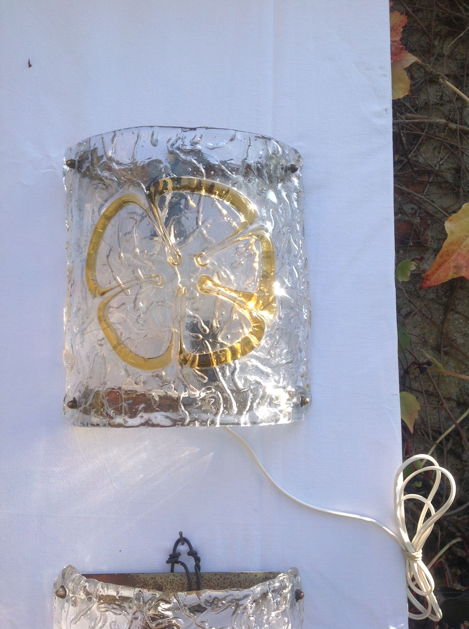 Pair of vintage sconces in Murano