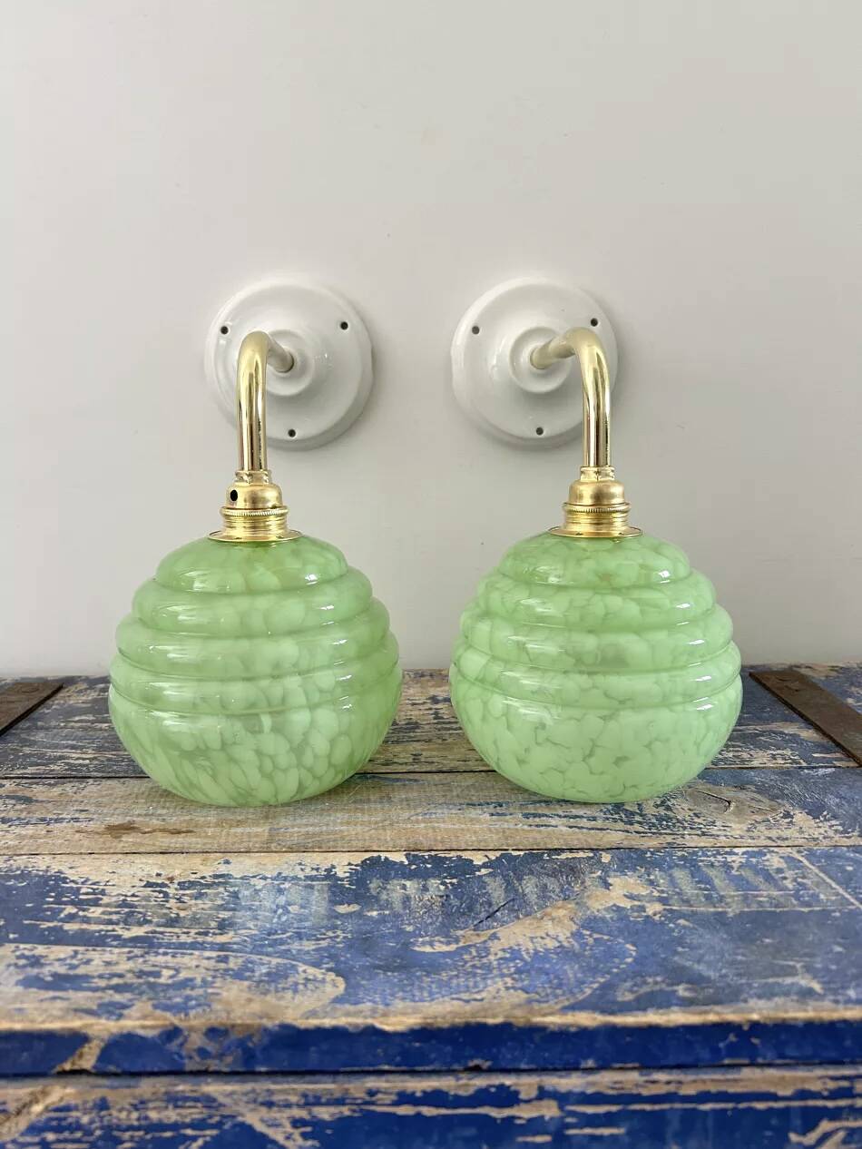 Pair of Art Deco wall sconces