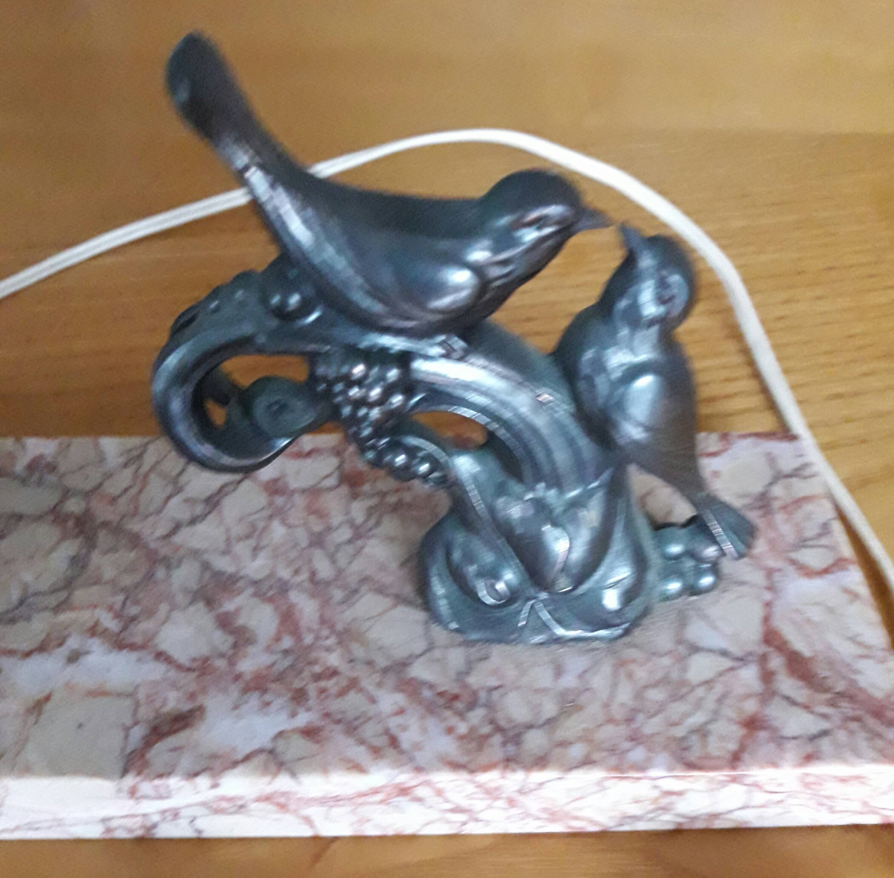 Art deco bedside night light lamp
