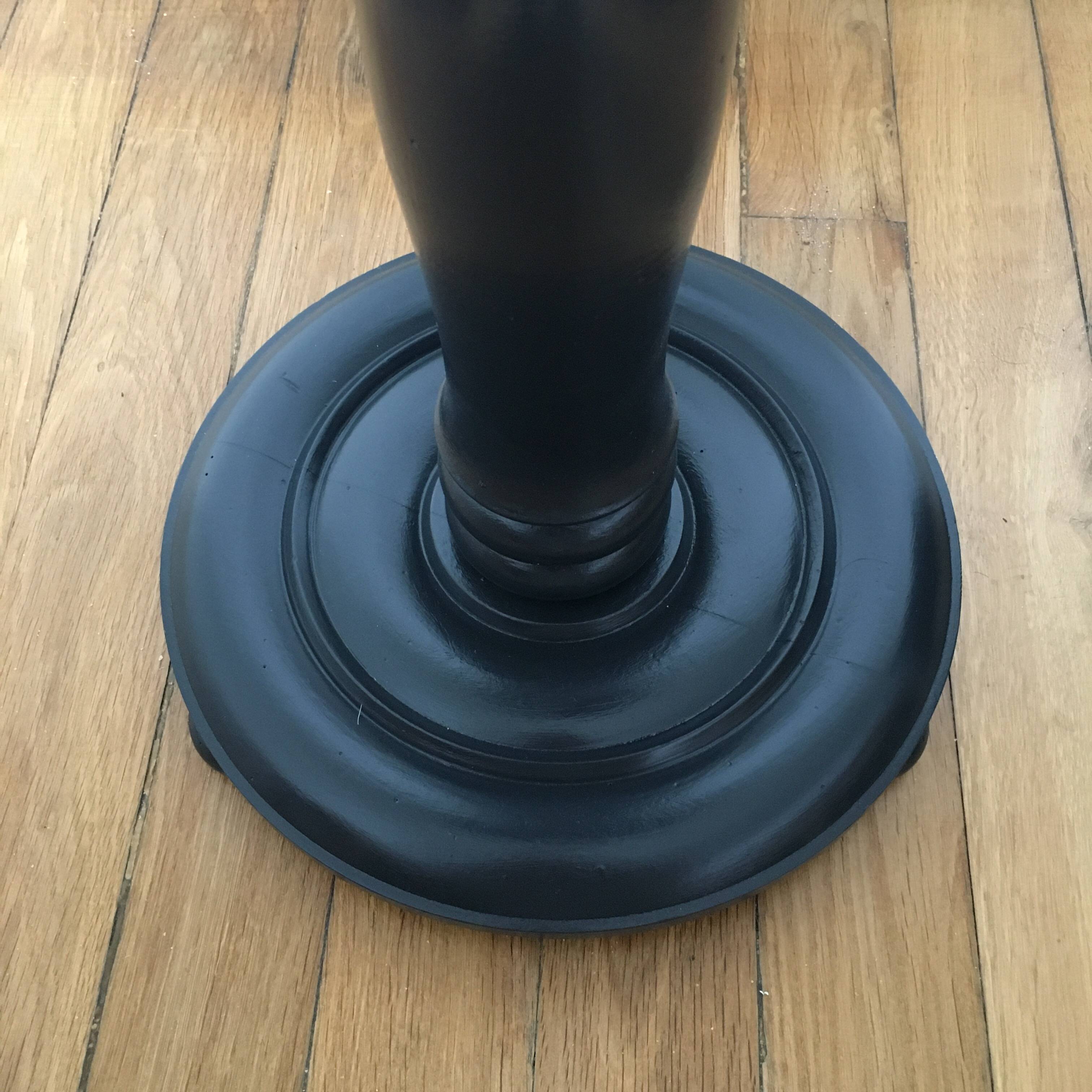 Large black oak stool