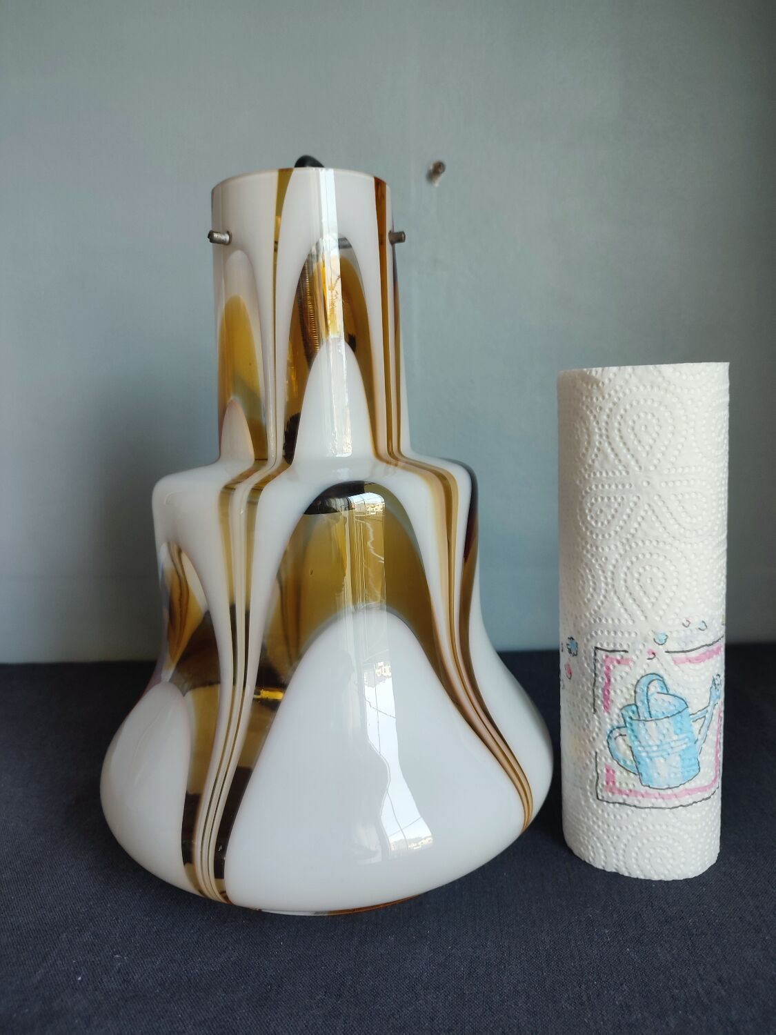 Vintage blown glass pendant lamp/chandelier