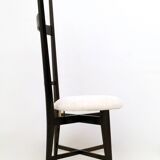 Pair of Black and White Chiavarine Chairs in the Style of Ico Parisi, Italy