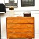 Vintage chest of drawers with compass feet