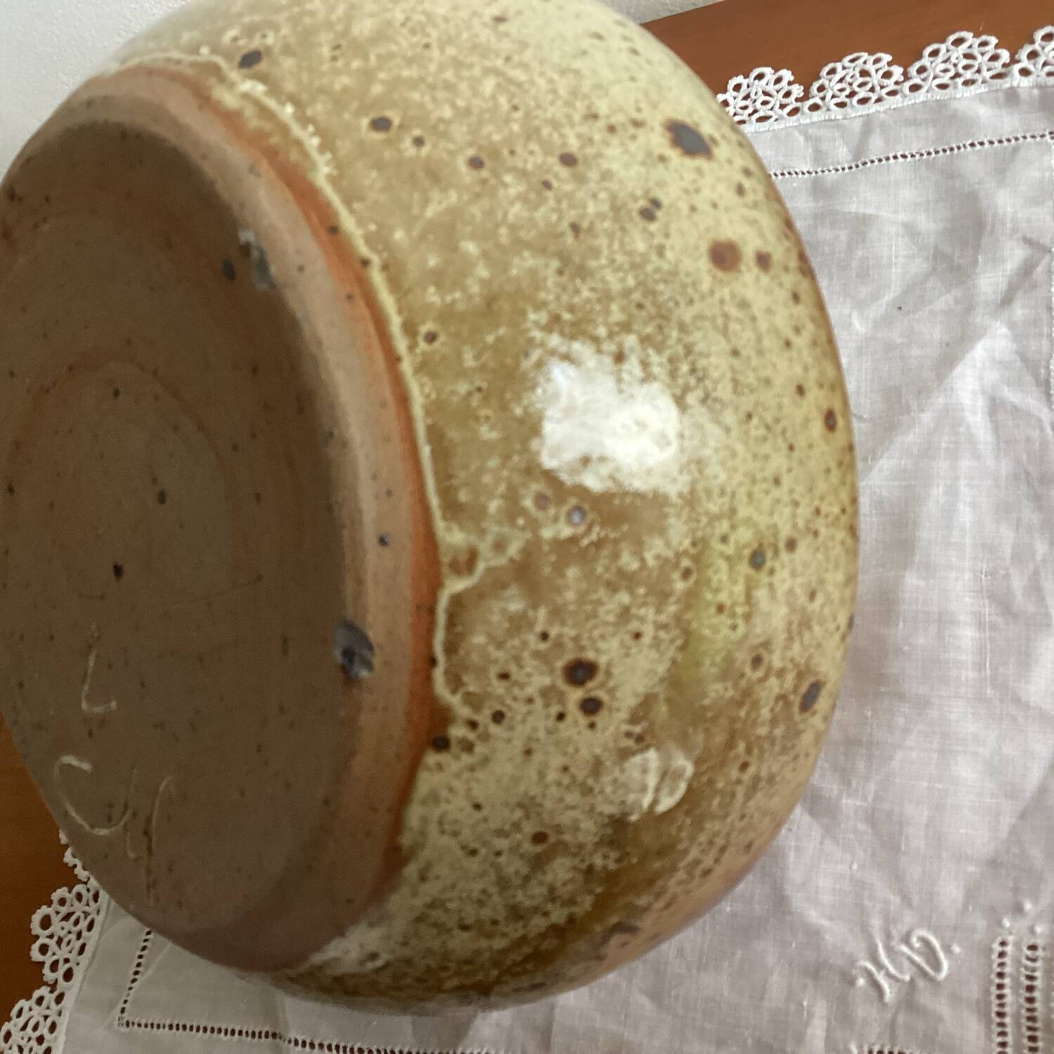 Bowl, small salad bowl, pyrite stoneware - vintage