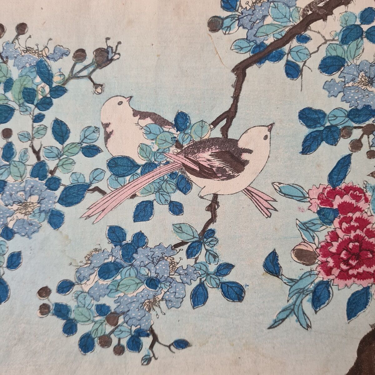 Antique Japanese Wood Engraving of Gyōsan. Late 19th Century.