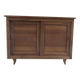 Vintage wooden buffet with a waxed finish, 2 sliding doors.