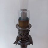 Paire de lampes à huile en bronze d'époque Napoléon III.