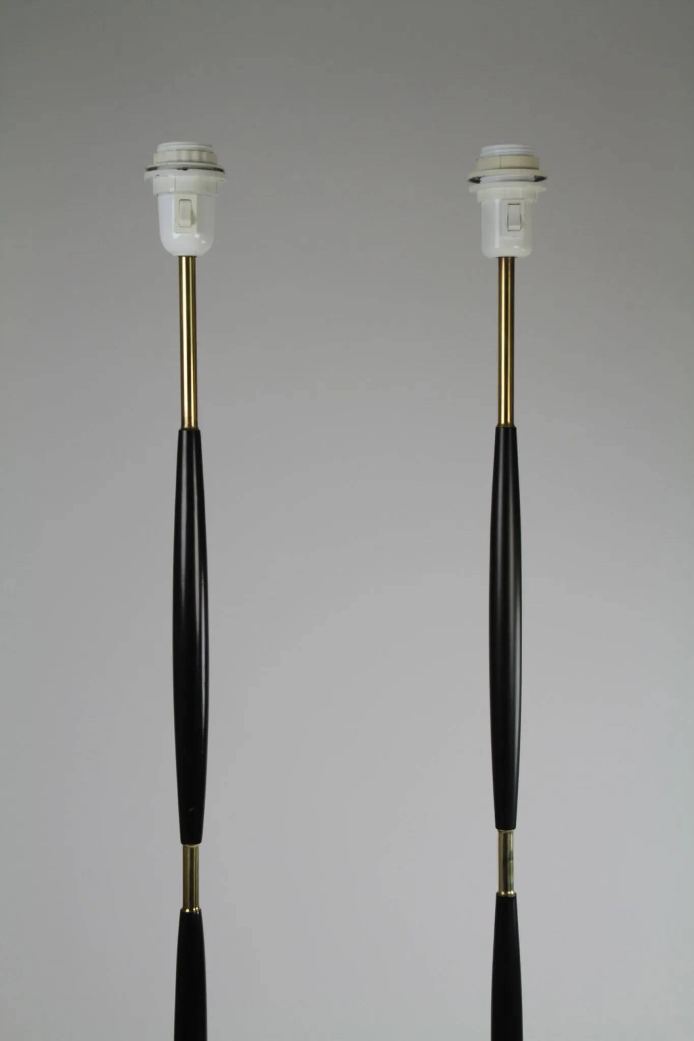 Pair of Model 163 Floor Lamps by Eskilstuna Elektrofabriks Aktiebolag – Sweden, late 1950s
