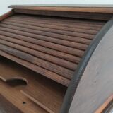 Solid wood writing with vintage curtain