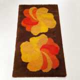 Multi-color vintage 1970s modernist high pile panton style rug, germany, 1970s
