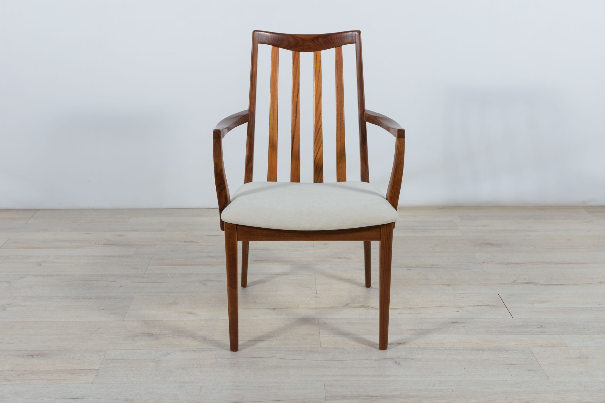 Mid-century teak and fabric dining chairs by Leslie Dandy for G-Plan, 1960s, Set of 8
