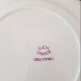 12 Gien Chambord flower dessert plates