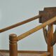 Pair of vintage antique Scandinavian oak Monk chairs, Sweden 1950s