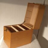 Compartmentalized wooden plug box
