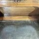 Louis XVI style desk from the late 19th century in walnut with a leather top.