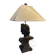 Lampe de table vintage avec base en buste sculpté