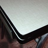 Table formica vert d'eau à rallonges