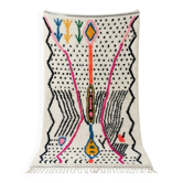 Tapis berbère Azilal coloré à pois noirs