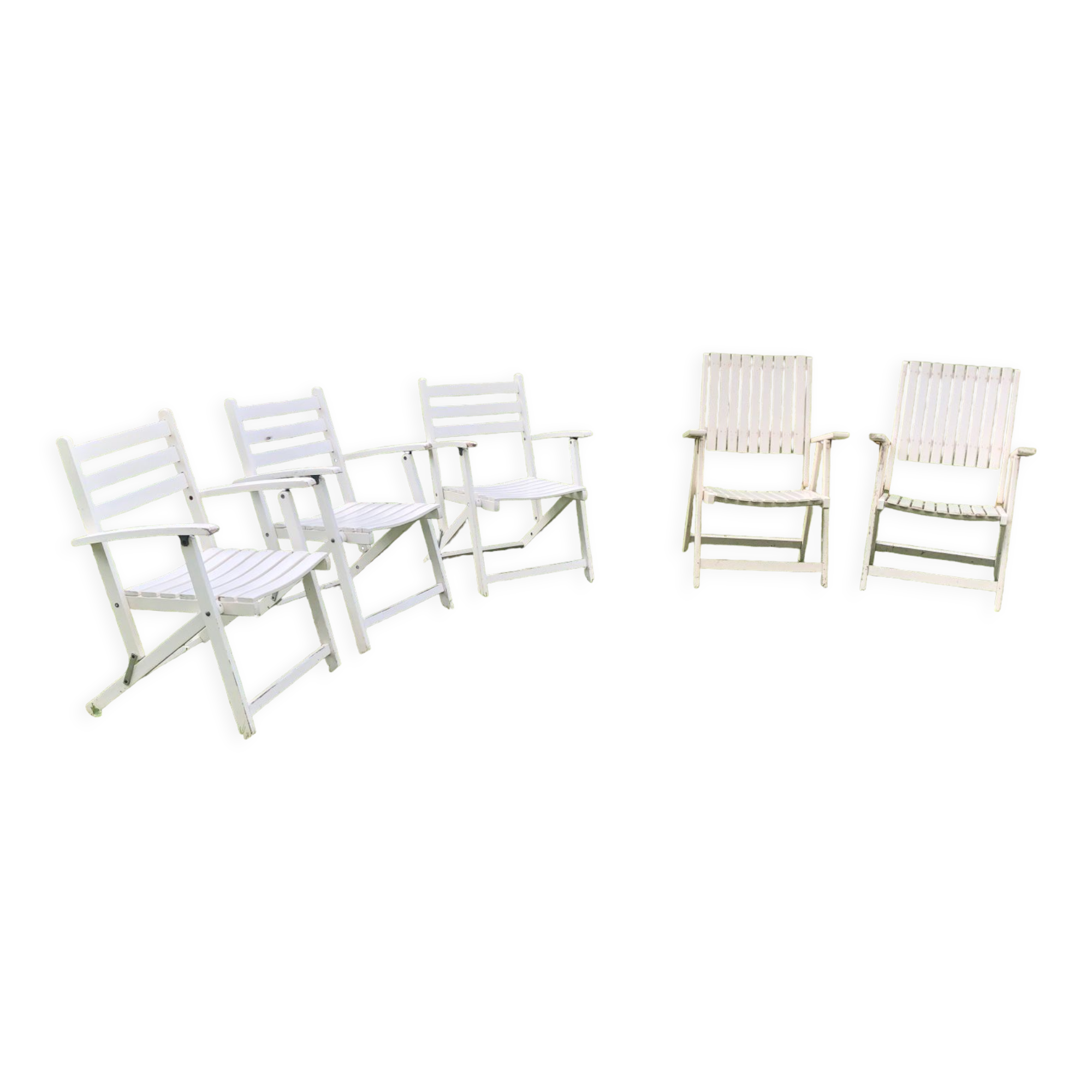 5 fauteuils de jardin 1970-1980