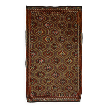 Authentic Vintage Turkish Kilim 175x303 cm Handwoven Ethnic Style
