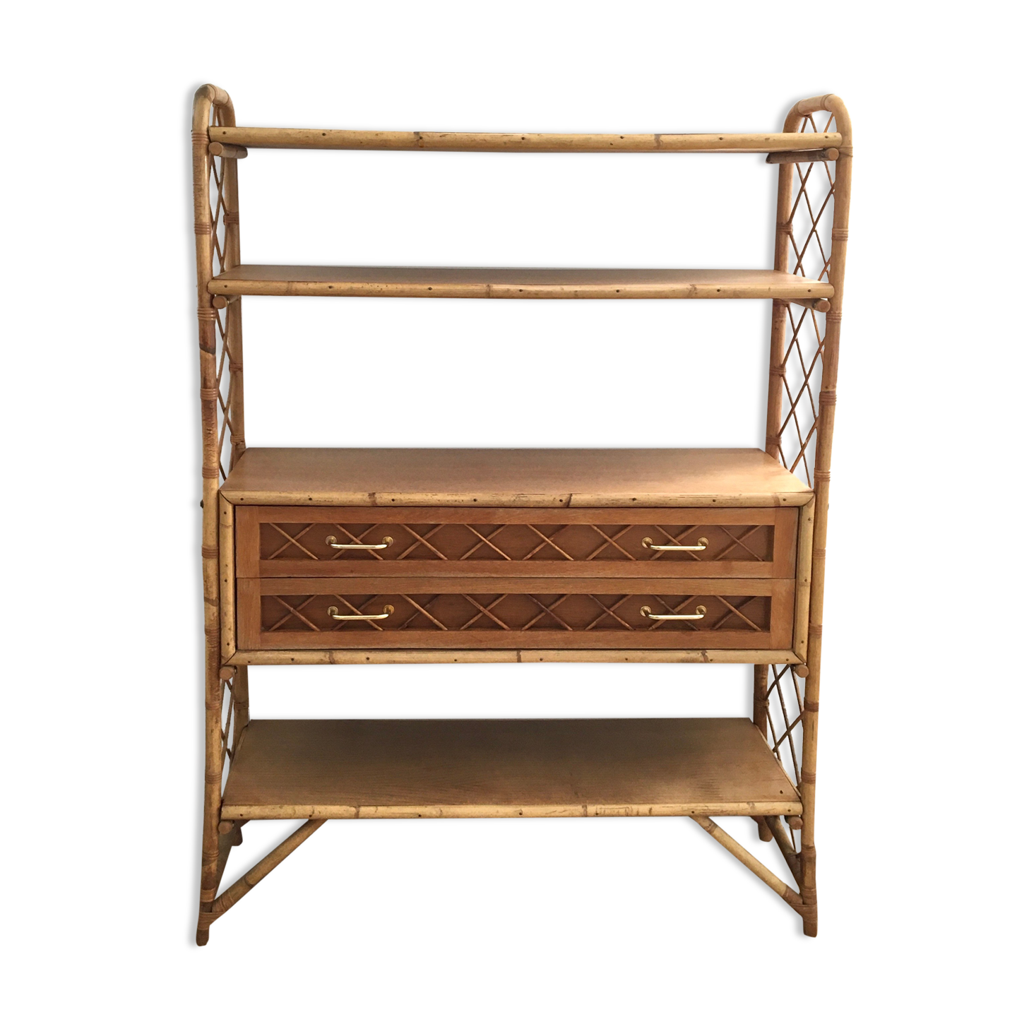 Rattan shelf