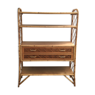 Rattan shelf