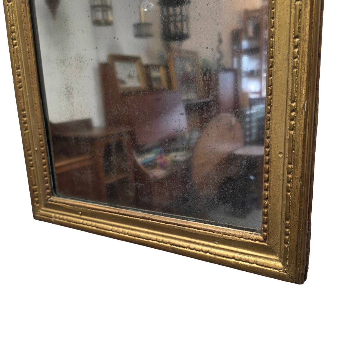 Antique Wooden Gold Colored Mirror, early 1800s