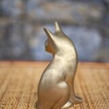 Vintage statue, brass cat statue, cat figurine, cat statue, collection, brass cat
