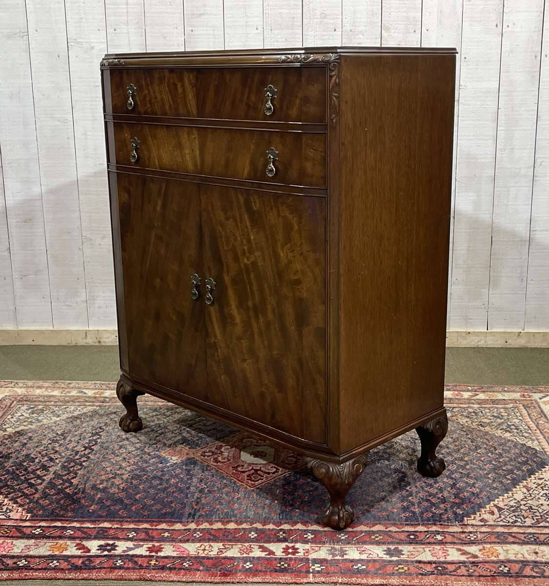 English mahogany sideboard from the 1930s with 2 drawers