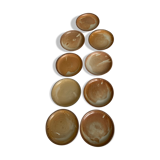 9 vintage sandstone plates