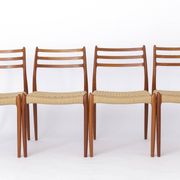 4 of 8 Niels Otto Møller Model 78 Dining Chairs | Danish Teak 1960s Vintage