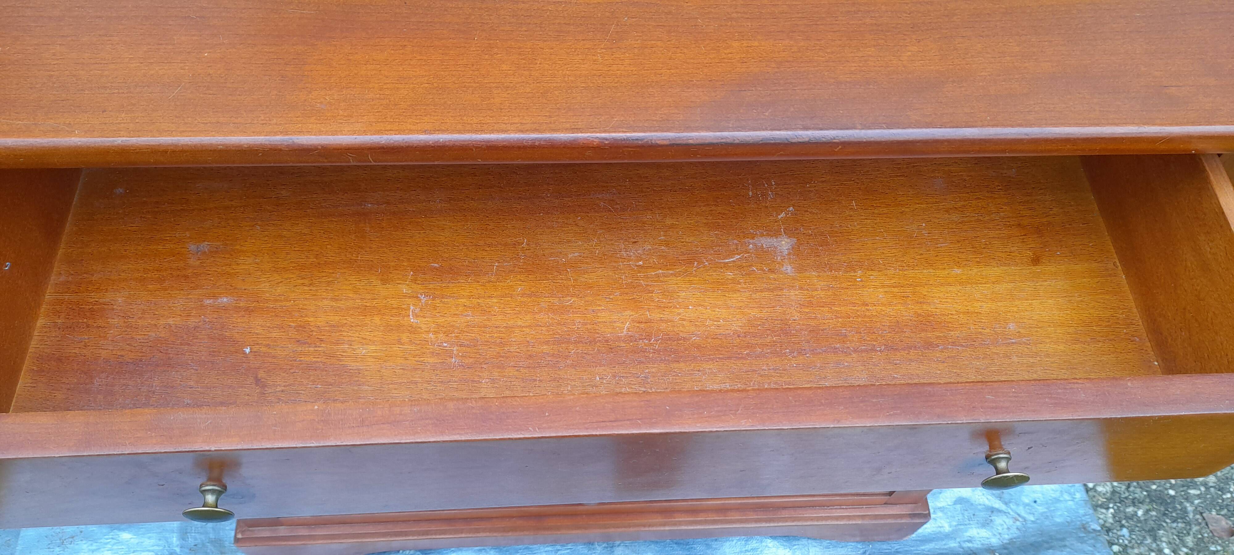 Entrance furniture in cherry wood with door and drawers H 83 cm