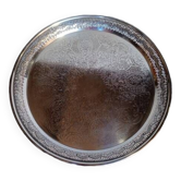 Silver metal tray 35 cm early 20th round