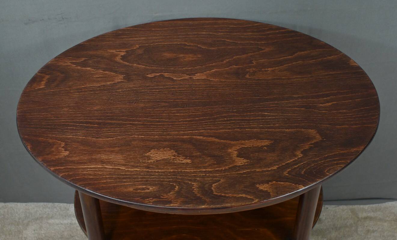 Beech pedestal table, by J. Hoffmann, Maison Thonet, Art Deco – 1930