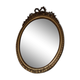 Louis XVI mirror in gold resin decorated with knots 44x62cm