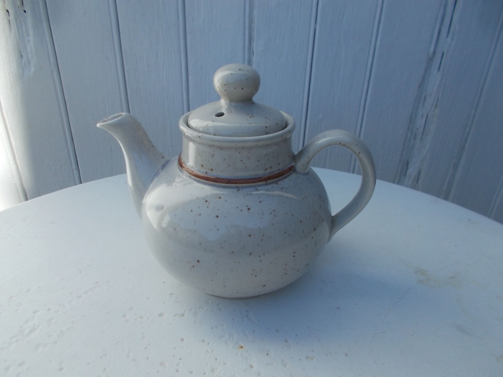 Speckled stoneware coffee pot