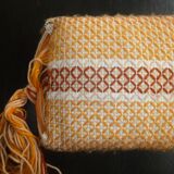 Vintage 70s knit cushion