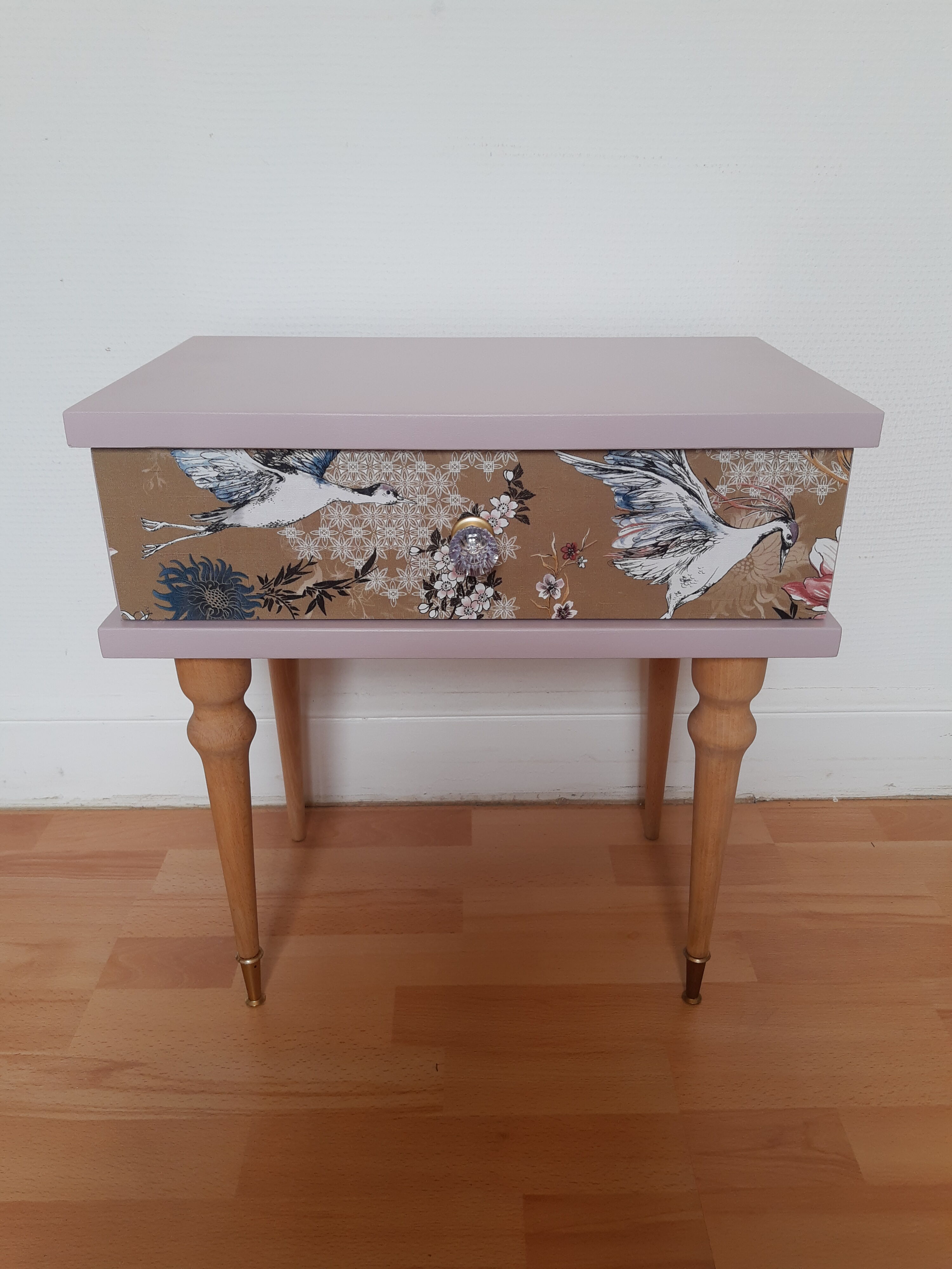 Vintage bedside table revamped