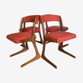 4 vintage teak chairs