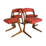 4 vintage teak chairs