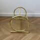 Gold Mid Century Modern Magazine Rack, 70s