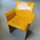 Yellow Korium leather armchair by Matteo Grassi.