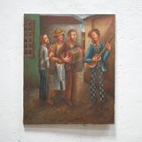 Old painting on canvas signed Tobias Marcier