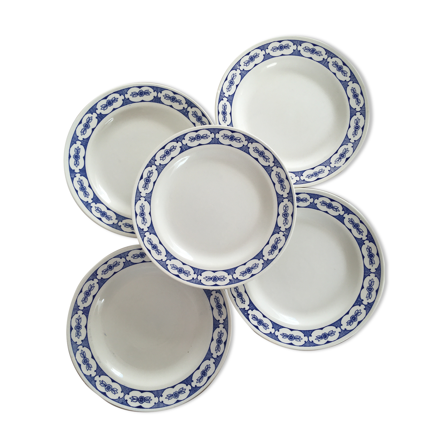 Retro blue pink plates