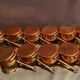 Suite of 12 tinned copper pans